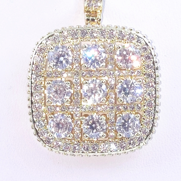 Other - Icy Nine CZ Pendant + 20" Rope Chain